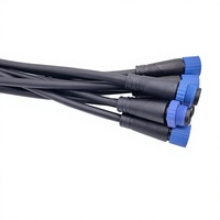 Prise mâle-femelle étanche IP68 M15 en alliage de cuivre 10A 300V, câble en nylon PVC 2-5 broches, éclairage LED pour lampadaire extérieur