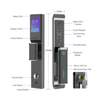 Cerradura Inteligente para Puerta, Totalmente Automática, con Reconocimiento Facial 3D, Almacenamiento en Tarjeta de Memoria, Aplicación TTLOCK, para Puerta de Aluminio, Hotel, Apartamento