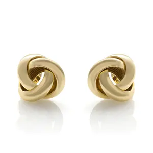 Wholesale Fashion 18k Gold Plated Twisted Love Knot Stud Earrings For Women