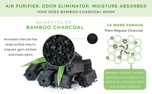 Nouveau sac en charbon de bambou solide 2025, réutilisable, écologique, parfum lavande, purification de l'air, désodorisation pour la maison, le placard à chaussures, la voiture - Product Image 2