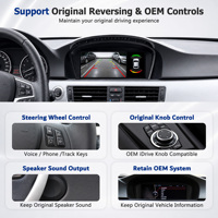 Pantalla Multimedia CodeLynk para BMW Serie 3 5 E60 E61 E90 E91 E92 E93 2006-2011 CIC CCC, Carplay Inalámbrico 4 en 1, Pantalla Táctil
