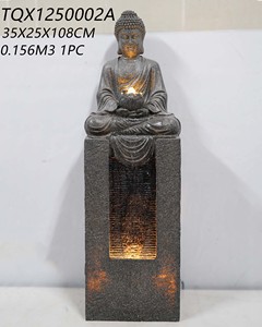 <span class=keywords><strong>Fontaine</strong></span> de <span class=keywords><strong>jardin</strong></span> autoportante moderne <span class=keywords><strong>Zen</strong></span> en polyrésine imperméable à énergie <span class=keywords><strong>solaire</strong></span> artificielle d'intérieur - Product Image 1