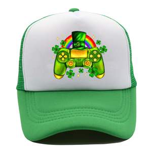 <span class=keywords><strong>Irlanda</strong></span> Día de San Patricio Decorado Carnaval Trébol Poliéster Esponja Gorra de béisbol Poliéster Esponja Malla Impreso Logo Sombrero en blanco - Product Image 4