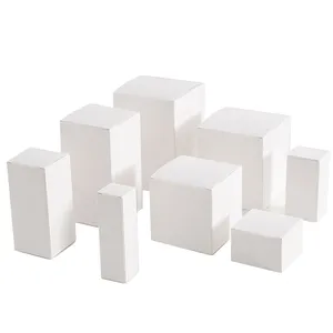 En gros meilleur accueil mode blanc petite boîte de papier emballage blanc cadeau boîtes de papier bon prix blanc carte boîte de papier