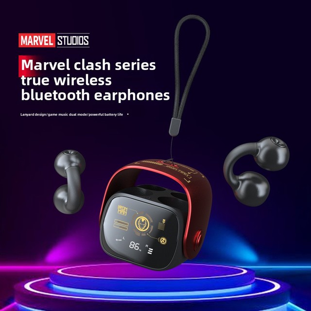 2026 New MarvelLicensed ClipOn for 5.4 Earphones Titanium Alloy Life Waterproof Custom Fit Comfortable Sleek Design for