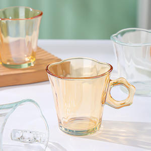 Offre Spéciale – Tasse en Verre Ambré avec Poignée, Design Élégant, pour la Maison, le Bureau, le Café ou le Lait - Product Image 2