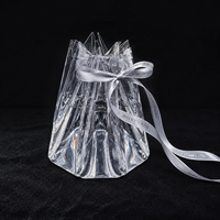 Vente en gros de sacs à fleurs transparents en PET imperméables, boîte d'emballage pour bouquet, fournitures pour fleuristes