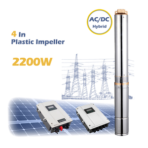 Bomba de Agua Solar Híbrida Agrícola con Impulsor de Plástico, Bomba Sumergible para Pozos Profundos 4PSC2200W-H de Alta Eficiencia 2200 - Product Image 2