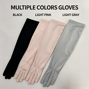 Gants de protection solaire en soie glacée, manches longues, compatibles écran tactile, avec poignée antidérapante pour sports de plein air, cyclisme, pêche décontractée - Product Image 1