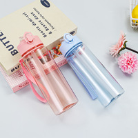 Nouveau couvercle Pop tasse en plastique Portable Sports de plein air espace tasse PET portable avec loquet paille tasse en gros