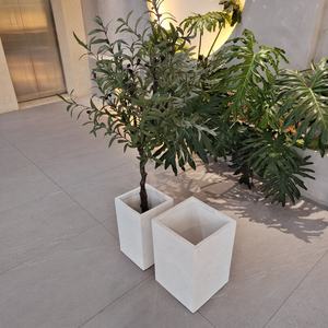 Maceta Alta de Cerámica para Flores, Rectangular, Blanca, con Boca Cuadrada, Ecológica, con Orificio de Drenaje, Venta Directa de Fábrica - Product Image 3