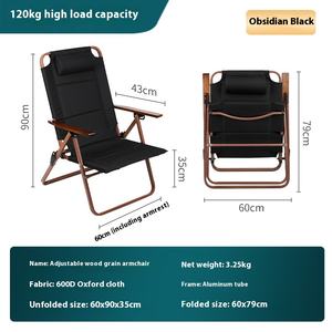 Silla de pesca de <span class=keywords><strong>playa</strong></span> plegable portátil de alta calidad, <span class=keywords><strong>sillas</strong></span> plegables de aluminio para acampar al aire libre de tela Oxford - Product Image 6