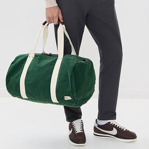 Unisex Custom DIY Foldable Sports Handle Large Canvas Cotton Weekender Duffle Bag with Adjustable <b>Strap</b> Travel Storage Bag - Product Image 2