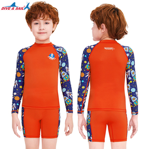 New Kids Summer Sun-proof Swimsuit Swim Shorts Baby Boys Rash Guard Two Piece <strong>Children</strong> Split Beachwear Surf Snorkeling Swimwear - Product Image 2