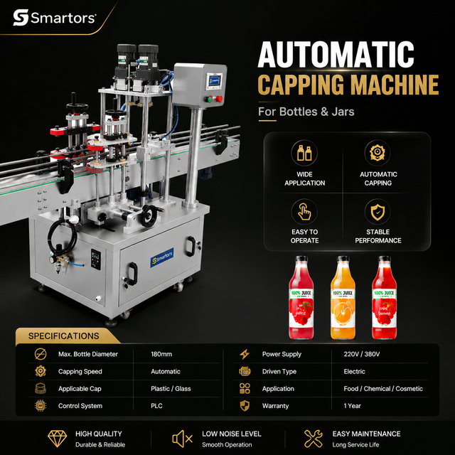 Small Diameter Within 20cm Capping Machine Automatic Distance Adjustment for Small Capacity Bottle