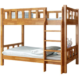 Bunk <b>Bed</b> Solid Wood Pine 120cm Width <b>Space</b> <b>Saving</b> For Children Adults Home Use - Product Image 2