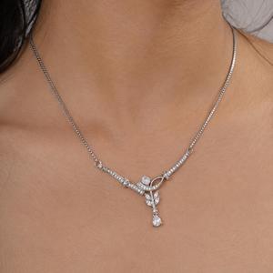 ชุดสร้อยคอจี้เงินแท้ 925 ประดับเพชร CZ พร้อมต่างหูเข้าชุด - Product Image 5