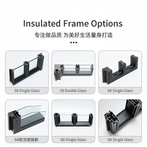 Cloisons acoustiques pliables SZMK en verre pour bureau, maison, restaurant, design moderne, panneaux en alliage d'aluminium - Product Image 2
