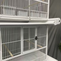 Cage d'élevage en volière en fil d'acier massif, écologique, moderne et classique, pour pinsons et agapornis, avec porte d'accès pour l'élevage, pour usage extérieur