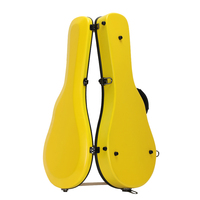 Coque rigide SUN-FM YW RM F Type Mandoline FRP avec doublure en velours écrasé résistant à la pression et poignée en cuir faite à la main
