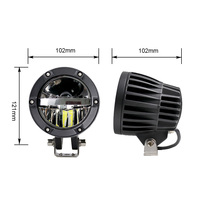 Feux LED Aurora ronds de 4 pouces 2025 12V 24V 60W pour tout-terrain 4x4, accessoires de voiture, feux de travail LED à faisceau haut et bas