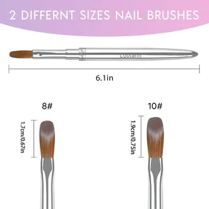Pincel de Uñas Acrílico Kolinsky 100% Puro, Pincel para Arte de Uñas con Mango Resistente, Herramientas de Diseño con Polvo Acrílico para Profesionales - Product Image 3