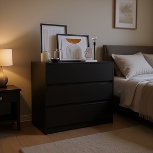 Commode Palmer à 3 tiroirs par Depot E-SHOP Commode noire - Product Image 2