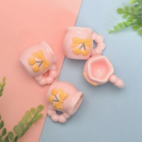 100 Piezas de Cabujones de Resina con Forma de Mariposa de Dibujos Animados, Mini Comida para Decoración de Teléfonos, Manualidades, Joyería, Accesorios para Casa de Muñecas