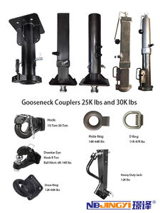 Adaptateur de <span class=keywords><strong>remorque</strong></span> à col de cygne robuste, capacité de 25 000 livres, 6 trous, acier noir poudré, tube carré, boule de 2-5/16 pouces, remorques - Product Image 6