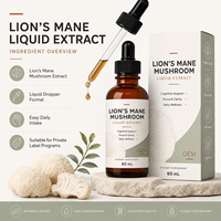 Leeuwenmanenextract vloeibare druppels supplement fruitlichaamformule voor dagelijkse cognitieve focus en welzijnsondersteuning Plus