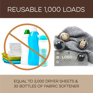 100% boules de séchage en laine de qualité supérieure pour Darks Lot de 3 <span class=keywords><strong>assouplissant</strong></span> naturel écologique et fait à la main - Product Image 3