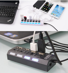 Nhà Máy chung 4-Port <span class=keywords><strong>USB</strong></span> Hub 2.0 <span class=keywords><strong>prot</strong></span> HUB với cá nhân thiết bị chuyển mạch điện ABS chất liệu cho PC CE ROHS chứng nhận Cáp dữ liệu - Product Image 5