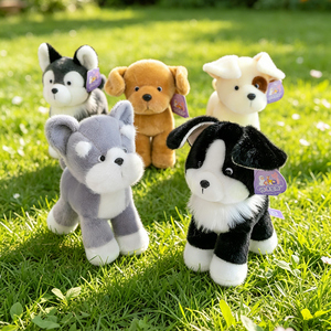 Ensemble de 5 jouets en peluche pour <span class=keywords><strong>chien</strong></span>, doux et câlins, animaux en peluche mignons, petits chiens pour enfants, cadeau d'anniversaire et décoration de la maison - Product Image 1