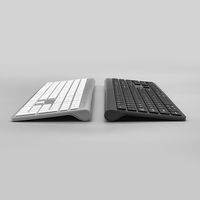 Keyboard Kantor Nirkabel Triple Mode 2.4G & BT 108 Tombol PC Super Tipis Tahan Air Plug and Play Merek Kustom KW-112T