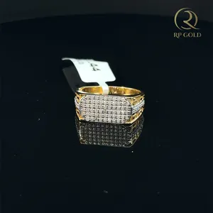 Luxury gold ring with diamond <b>stones</b> bold mens design stylish statement jewelry perfect for wedding gift elegant daily wear - Product Image 1