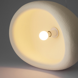 Lampada Moderna Minimalista D80CM, Illuminazione Pendente Nordica Wabi Sabi, <span class=keywords><strong>Lampadario</strong></span> a Sospensione Giapponese <span class=keywords><strong>Beige</strong></span> a Forma di Nuvola, Lampadari LED - Product Image 6