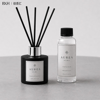 Collection Maison de Luxe : Ensemble Cadeau de Bougie Parfumée en Cire de Soja Longue Durée, Diffuseur à Bâtonnets et Spray d'Ambiance
