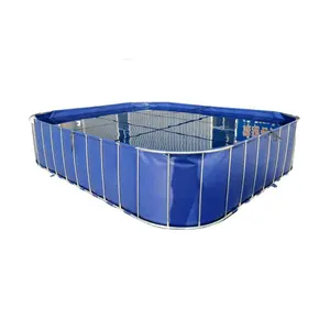 Wholesale manufacturers mobile commercial plastic indoor pvc circular square tarpaulin fish pond