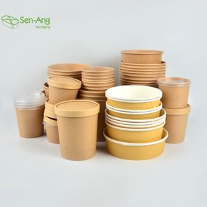 SenAng05 Nuevo Producto: Tazón de Sopa Biodegradable Desechable Personalizado, Recipiente para Fideos, Tazón de Papel de 16 oz - Product Image 4