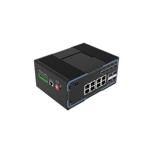 Interruptor PoE Industrial manejable, interruptor de red ethernet de 10/100/1000Mbps, <span class=keywords><strong>TP</strong></span>, 8 puertos POE + 30W/puerto con 2 ranuras SFP - Product Image 4
