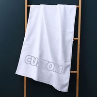 Alta calidad de lujo de calidad, habitación de invitados de hotel personalizado blanco 100% algodón piscina mano cara baño Hotel juego de toallas/