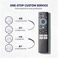 Télécommande TV à code fixe anti-choc KEYUAN TY-23D avec commande vocale, portée de 20 m, pile AAA