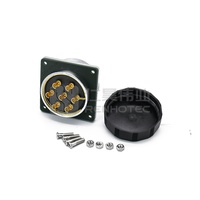 Connecteur d'aviation circulaire étanche WEIPU WF48 série 7 broches, prise femelle droite en métal pour câble TE, montage sur panneau Z