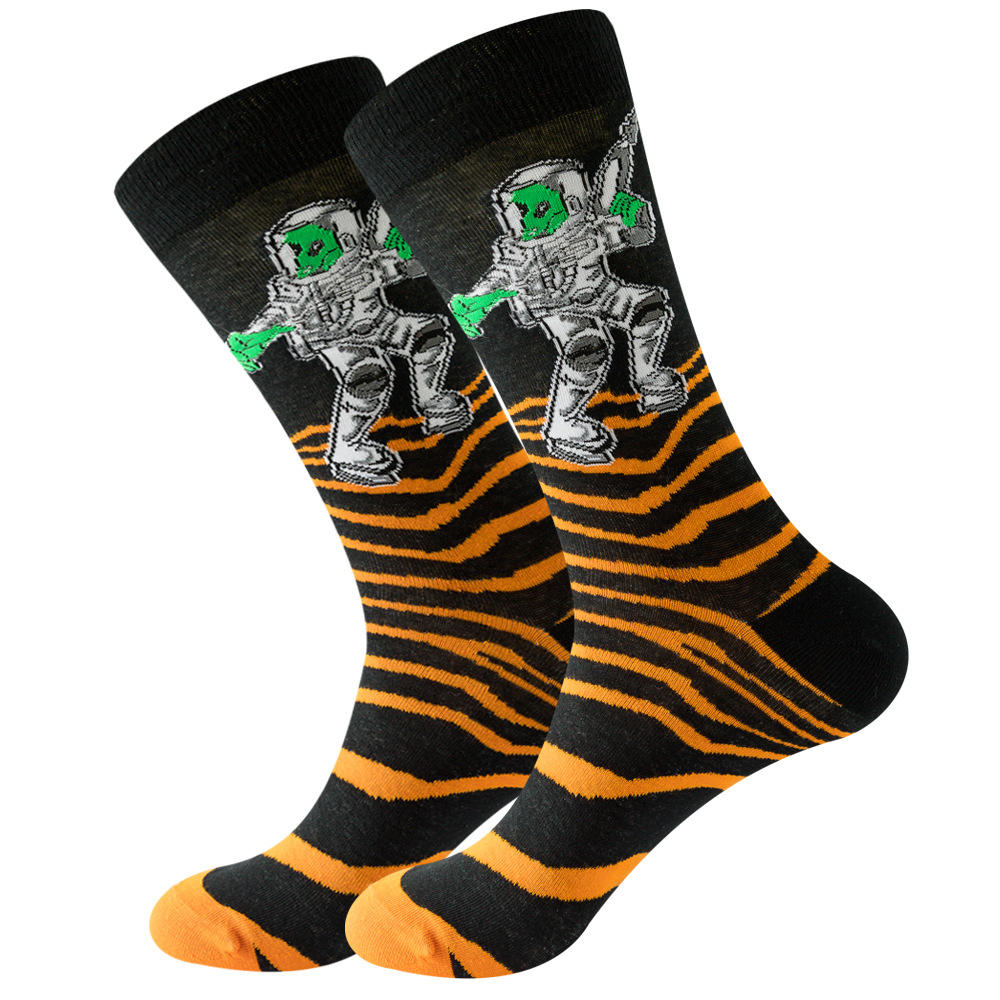 New Product Ideas 2024 Custom logo Design Fashion Pattern Cotton Unisex Funny Dress Socks for Men Women
