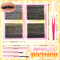 Lot de faux cils en poils synthétiques grande capacité, style russe épais, pour l'export, 30D-60D, boîte individuelle