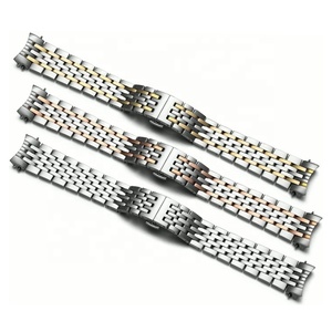<span class=keywords><strong>Correa</strong></span> de reloj de acero inoxidable con extremo curvo sólido, cadena de reloj de lujo de dos tonos para <span class=keywords><strong>correa</strong></span> <span class=keywords><strong>Tissot</strong></span> de 19mm - Product Image 5