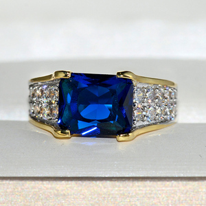 Anelli di Gioielleria KYRA0720 con <span class=keywords><strong>Zircone</strong></span> <span class=keywords><strong>Blu</strong></span> per Donne, Design alla Moda - Product Image 3