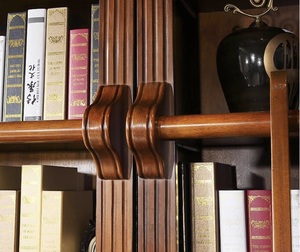 עץ ספריית כוננית כוננית ריהוט עם סולם WA694 - Product Image 3