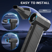Ventilateur Souffleur Turbo Compact Mini Dernière Génération 5000 mAh Haute Vitesse Dépoussiéreur d'Air Électrique Sans Fil Moteur Brushless DIY Maison