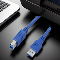 Kabel Printer 3ft atau panjang kabel lainnya dapat dikustomisasi warna hitam USB 3.0 kabel Printer a Male ke B Male Data cable